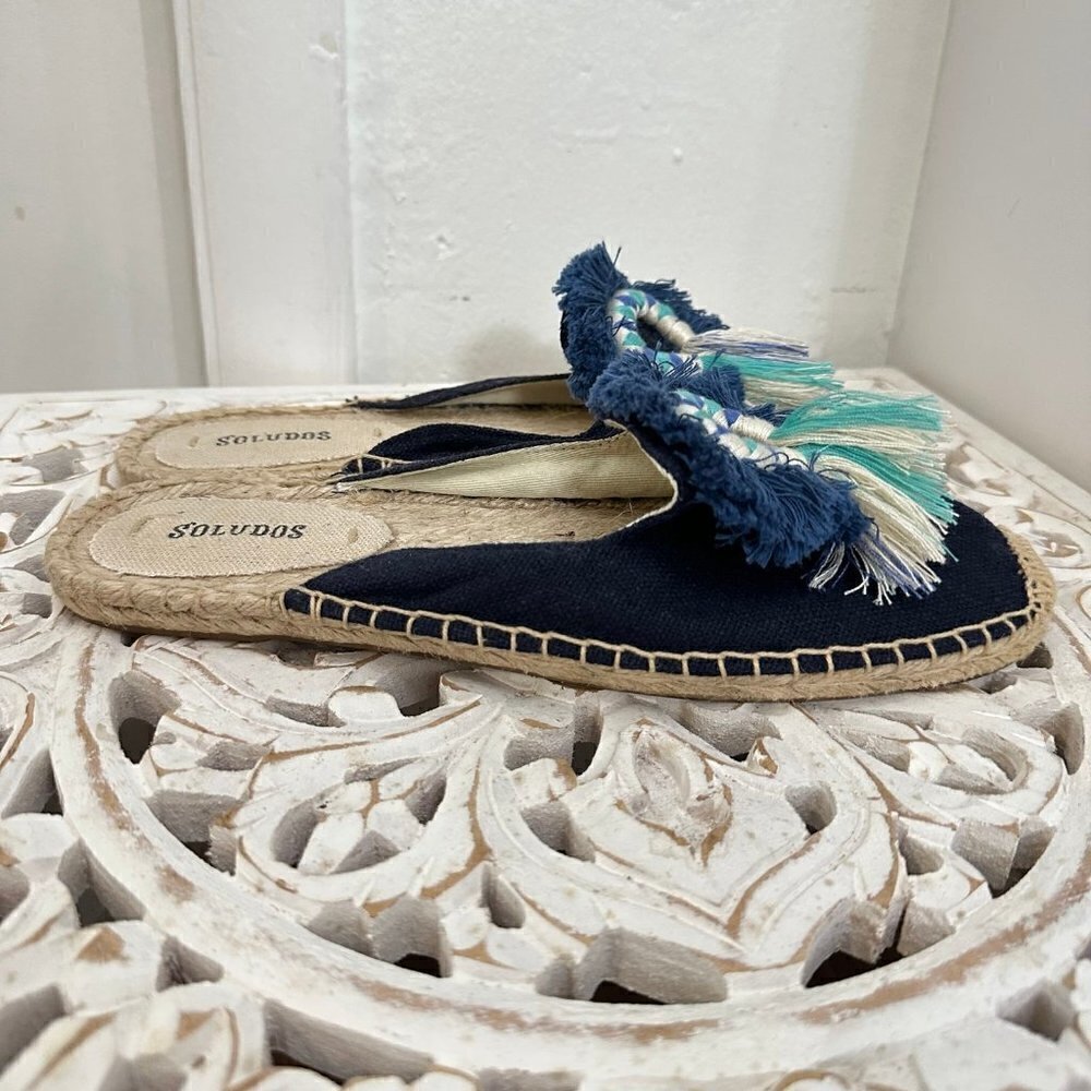 NWT Soludos Kiki tassel espadrilles mules - Picture 3 of 7